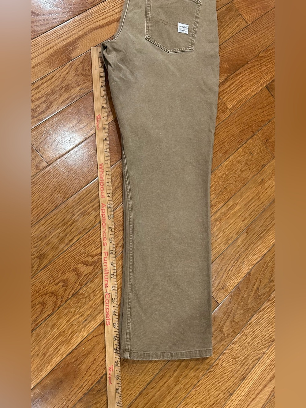 Eddie Bauer Men's 36x30 Specialty Dyed Canvas Pants Straight Fit‎ Khaki Brown - Picture 5 of 10